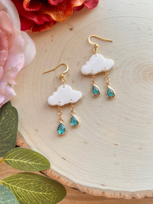 Sparkly Cloud Dangles