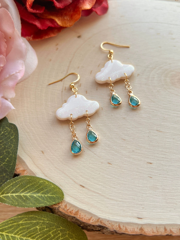 Sparkly Cloud Dangles