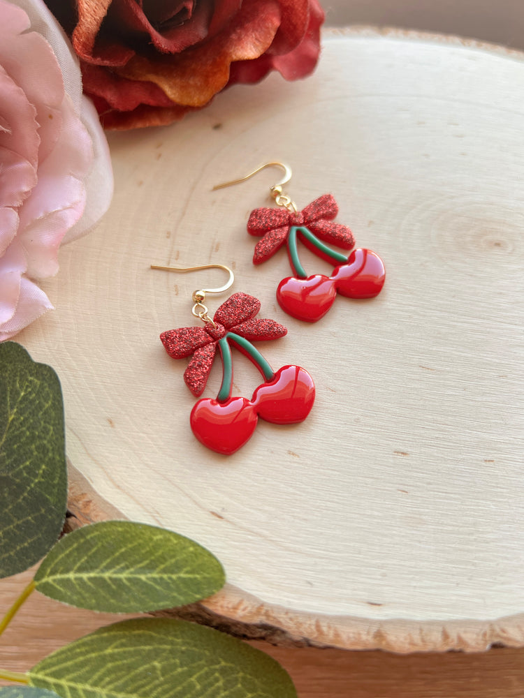 Cherry Heart Earrings