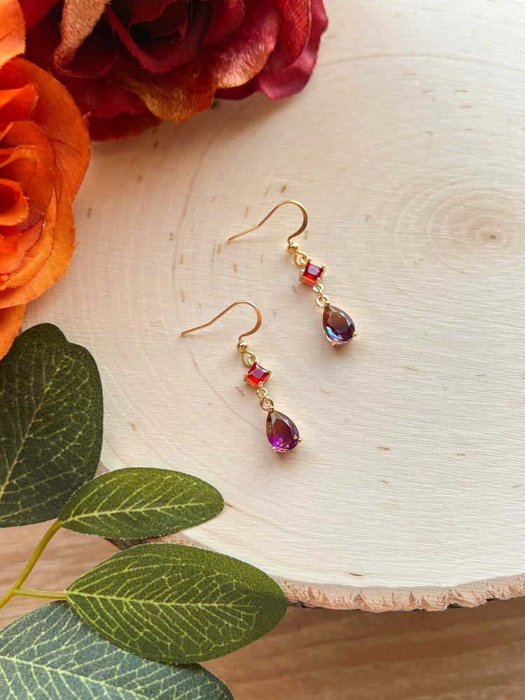 Red and Purple Autumn Dangles