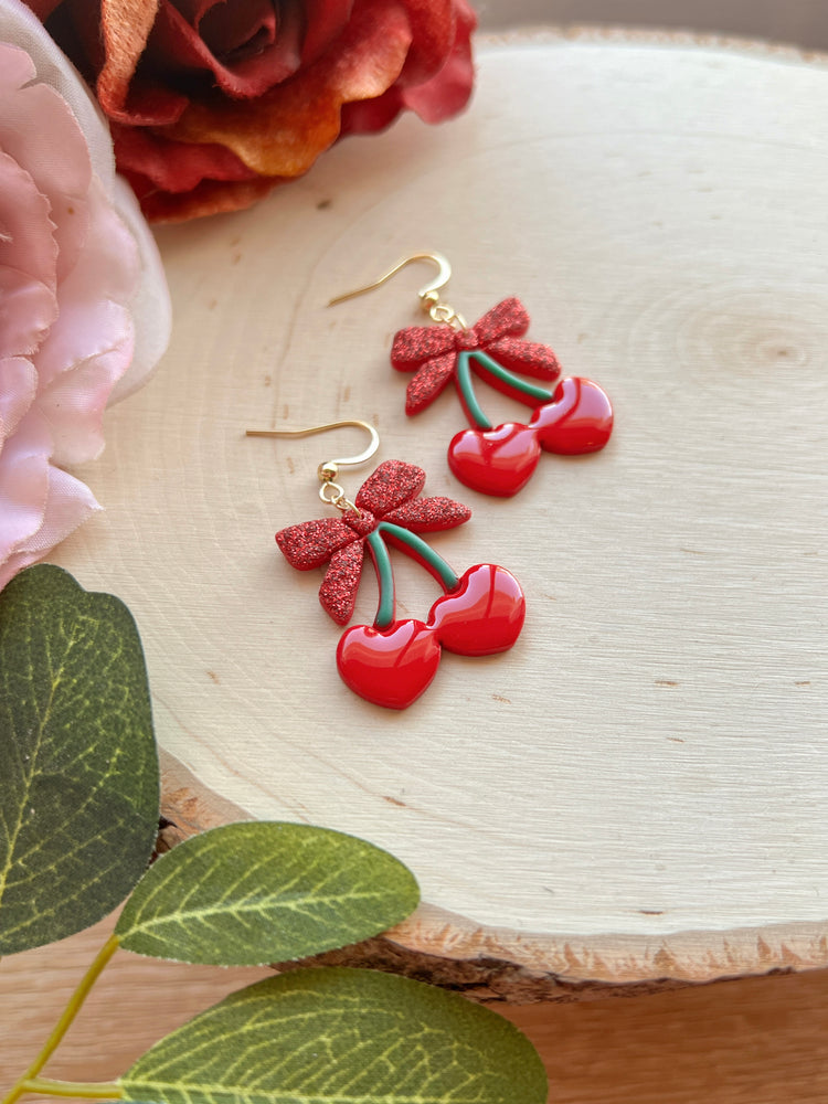 Cherry Heart Earrings