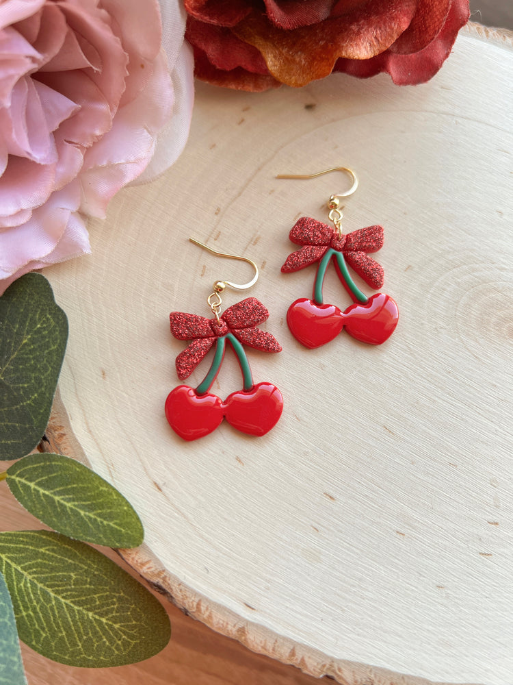 Cherry Heart Earrings