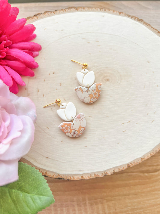 Ivory Tulip Studs