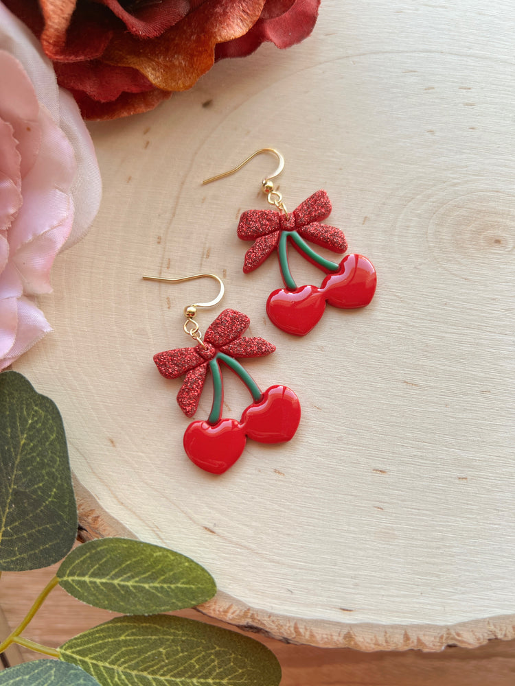 Cherry Heart Earrings