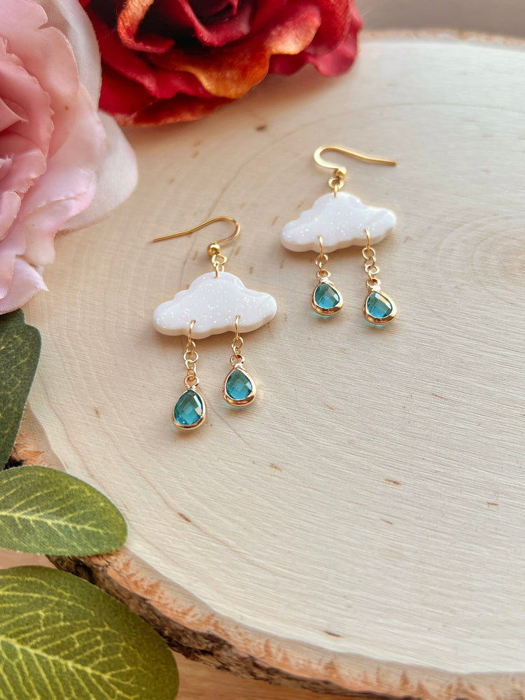 Sparkly Cloud Dangles