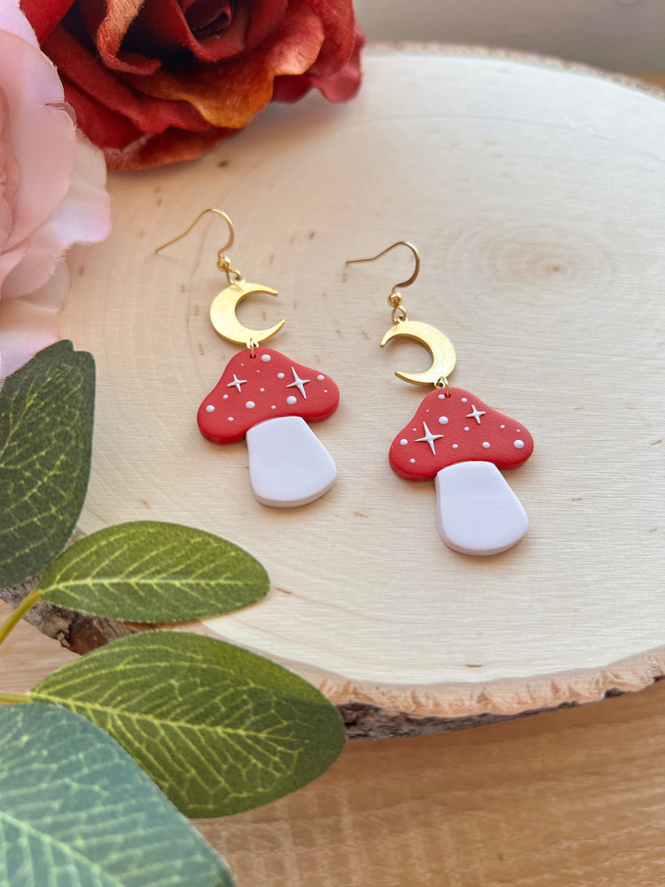 Celestial Mushroom Earrings