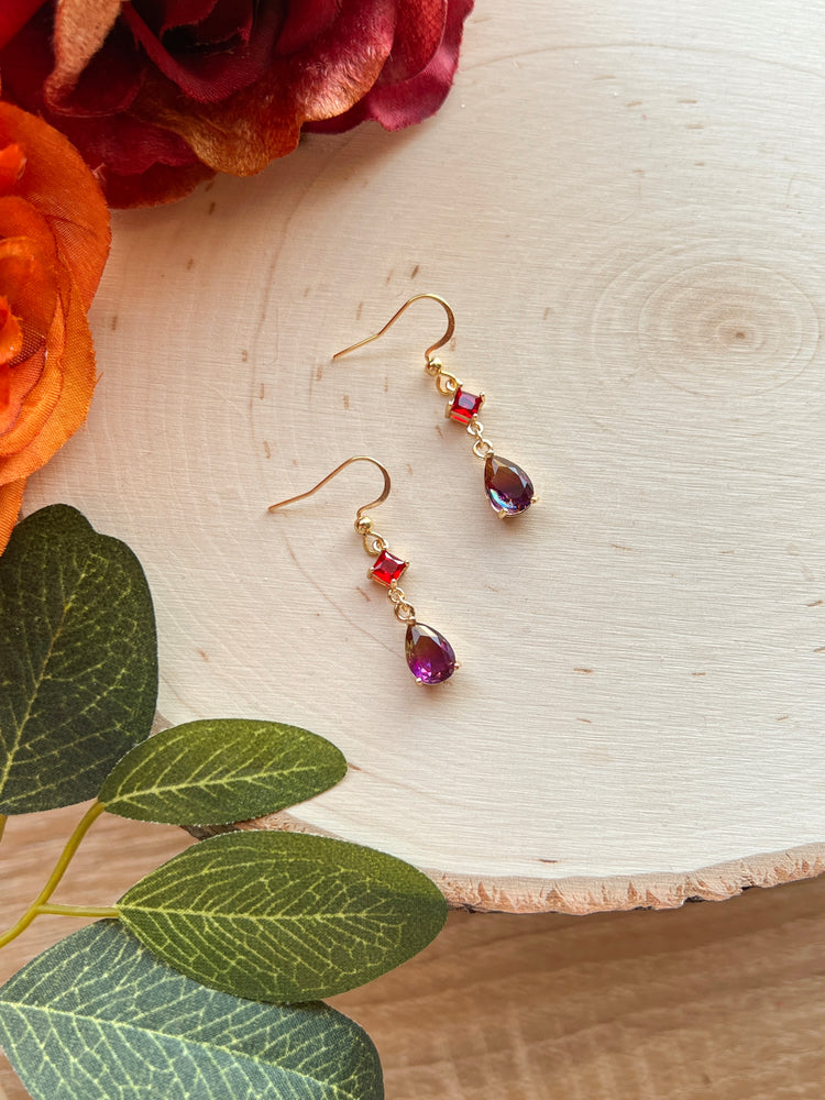 Red and Purple Autumn Dangles