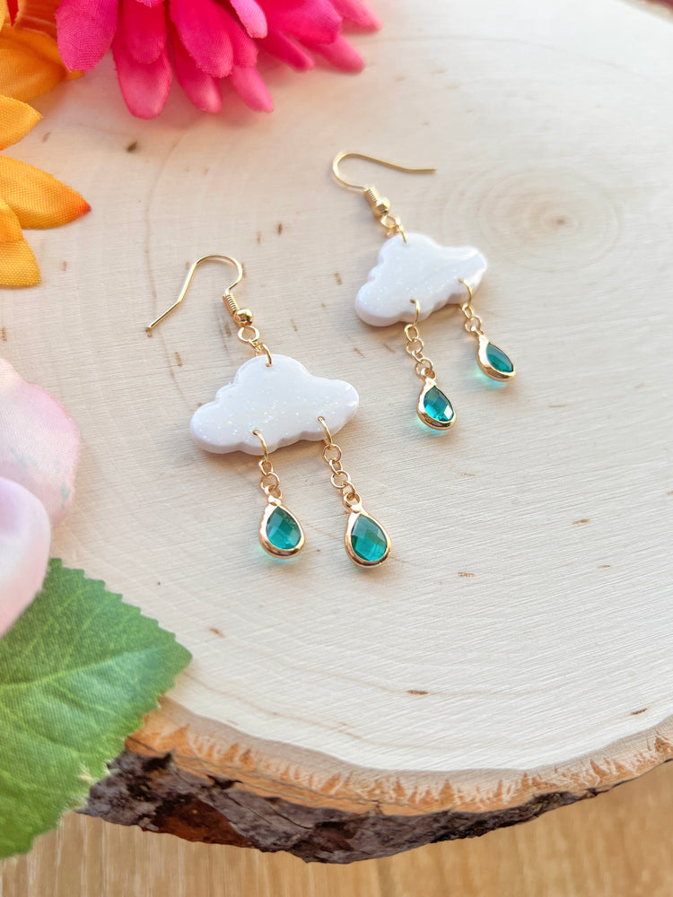 Sparkly Cloud Dangles