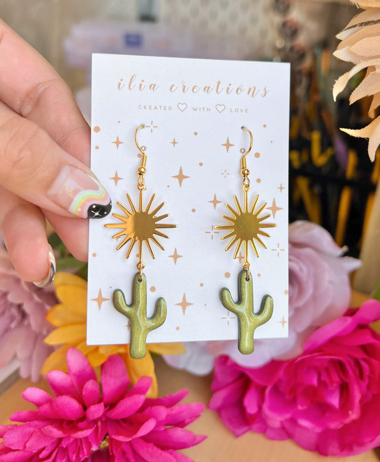 Cactus Sun Earrings